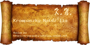 Krompaszky Natália névjegykártya